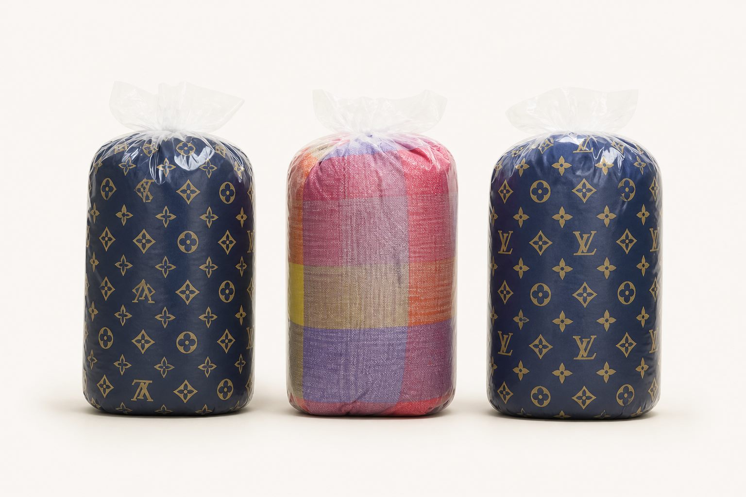 Assorted rolled pillows